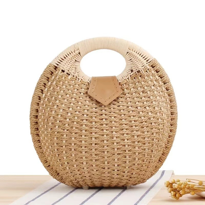 Ženska torba od ratana, pletena, casual stil