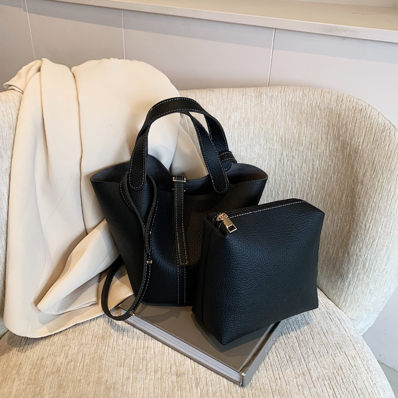 2025 PU bucket bag s velikim kapacitetom, gradski minimalisticki stil, za rame ili crossbody