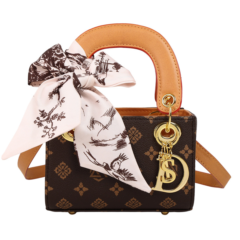 Ženska mini torbica s retro otiskom, inspirirana Dianom, svestrana lagana luksuzna torba za ramena ili crossbody, novo izdanje 2025.