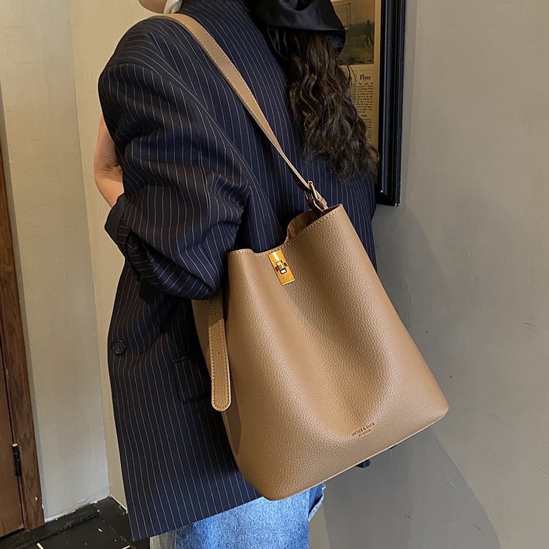 Retro ženska podlaktna torbica, torba bucket s velikim kapacitetom, crossbody, stil jesen-zima 2025