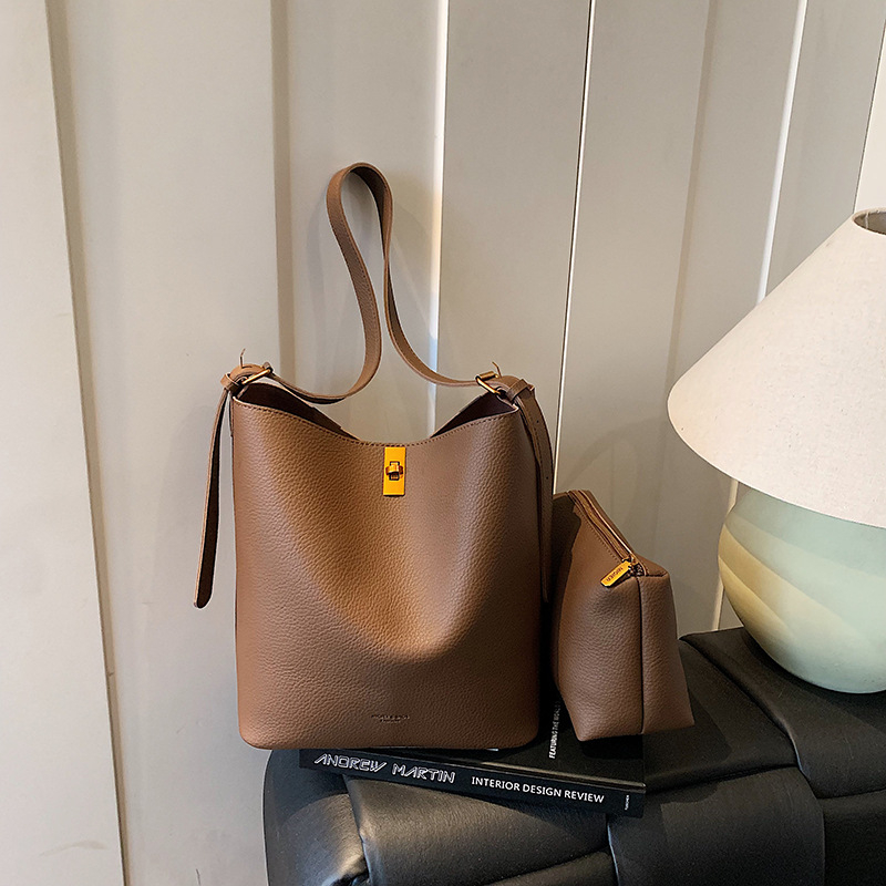 Retro ženska podlaktna torbica, torba bucket s velikim kapacitetom, crossbody, stil jesen-zima 2025