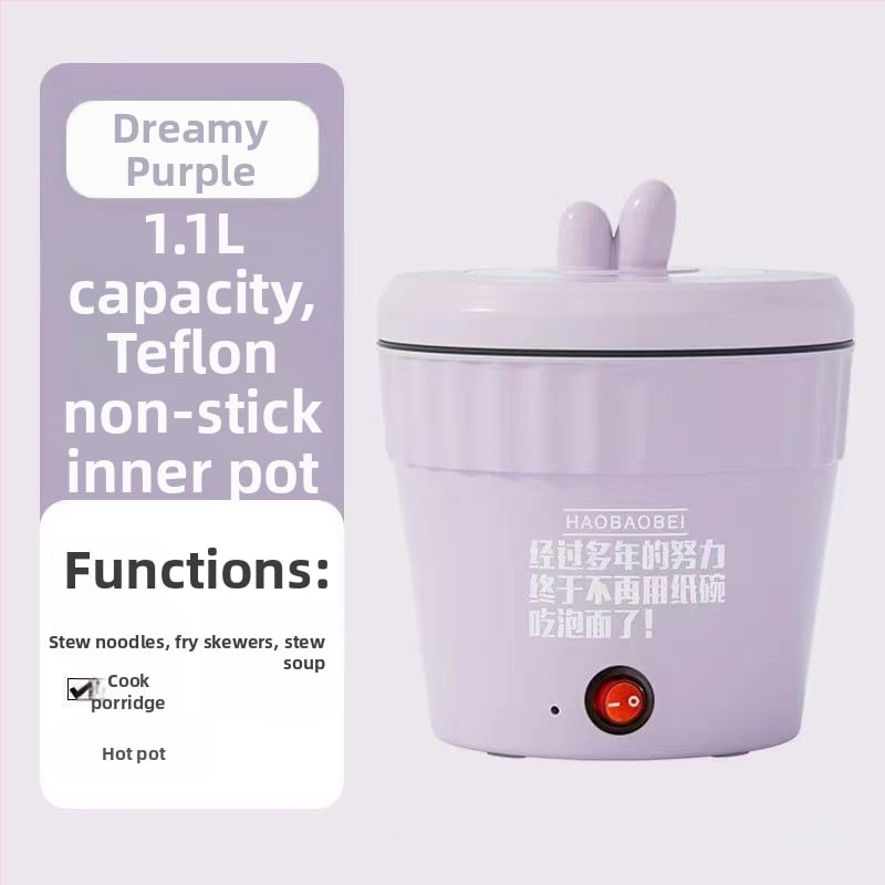 Oală electrică multifuncțională pentru cămin, 2 L, interior antiaderent, control prin buton