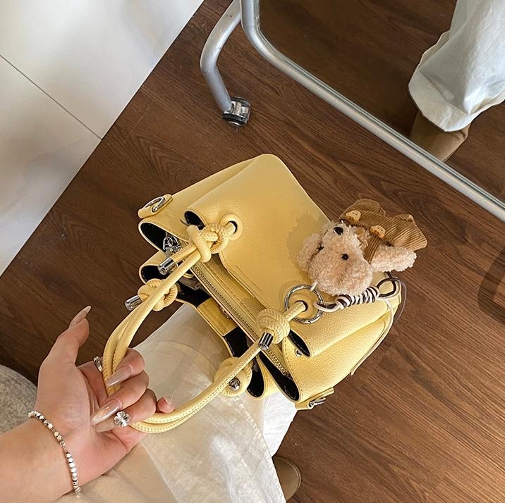 Ženska PU bucket torba, mala veličina, proljeće 2025, korejskog stila, svakodnevna crossbody torba