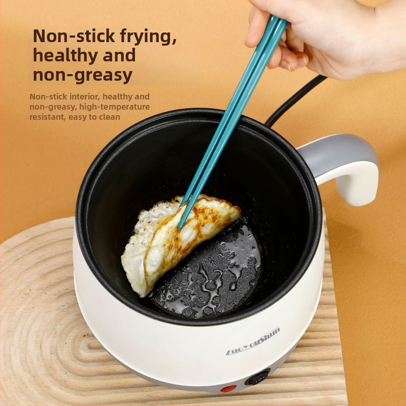 Oală electrică de gătit, multifuncțională, pentru cămin, compactă, interior antiaderent, 18 cm, 2 L