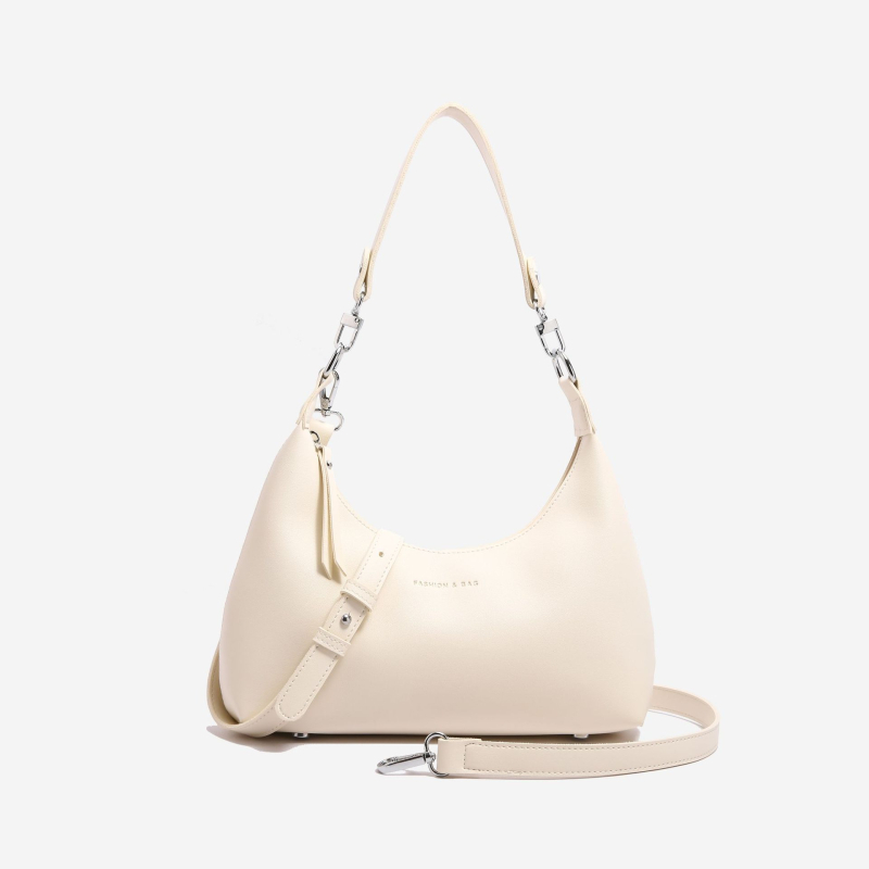 Ženska PU torbica, srednje veličine, ovalnog oblika, dvostruke naramenice, preko ramena i crossbody, zatvarač, gradski stil, ljeto 2024