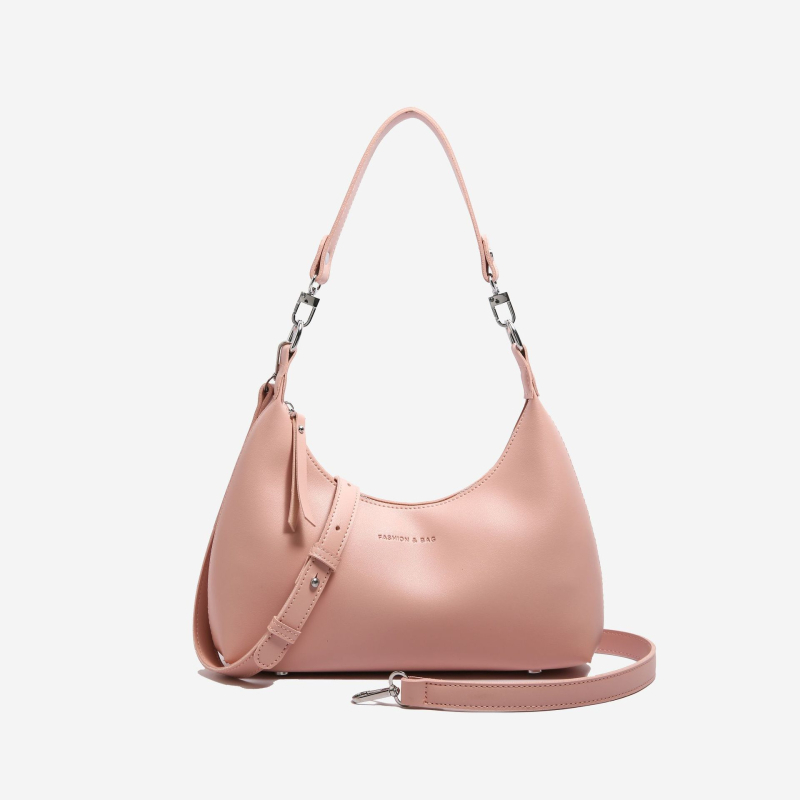 Ženska PU torbica, srednje veličine, ovalnog oblika, dvostruke naramenice, preko ramena i crossbody, zatvarač, gradski stil, ljeto 2024