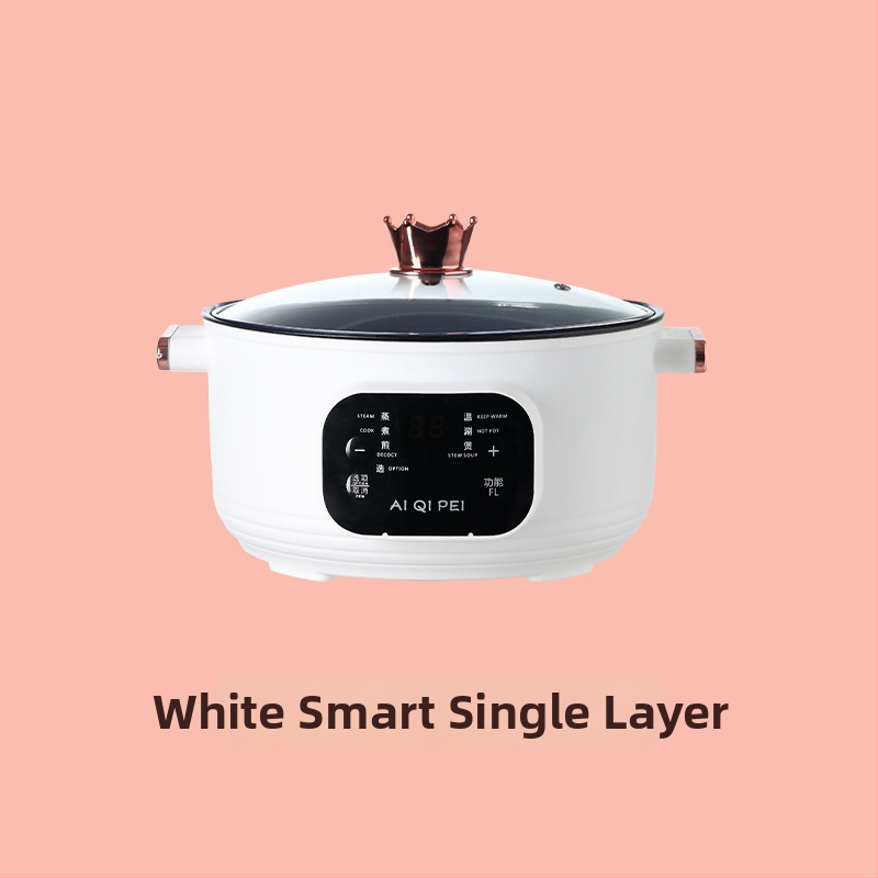 Akihiko oală electrică multifuncțională cu interior ceramic antiaderent, capacitate 3–4 L, 1000 W, funcții: abur, fierbere, prăjire, sotare, hot pot, cu funcție de rezervare, temporizator și afișaj LCD