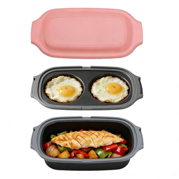 Set de gătit pentru microunde: cutie pentru toast, tigaie pentru ouă, aburi pentru pește și fierbător de orez