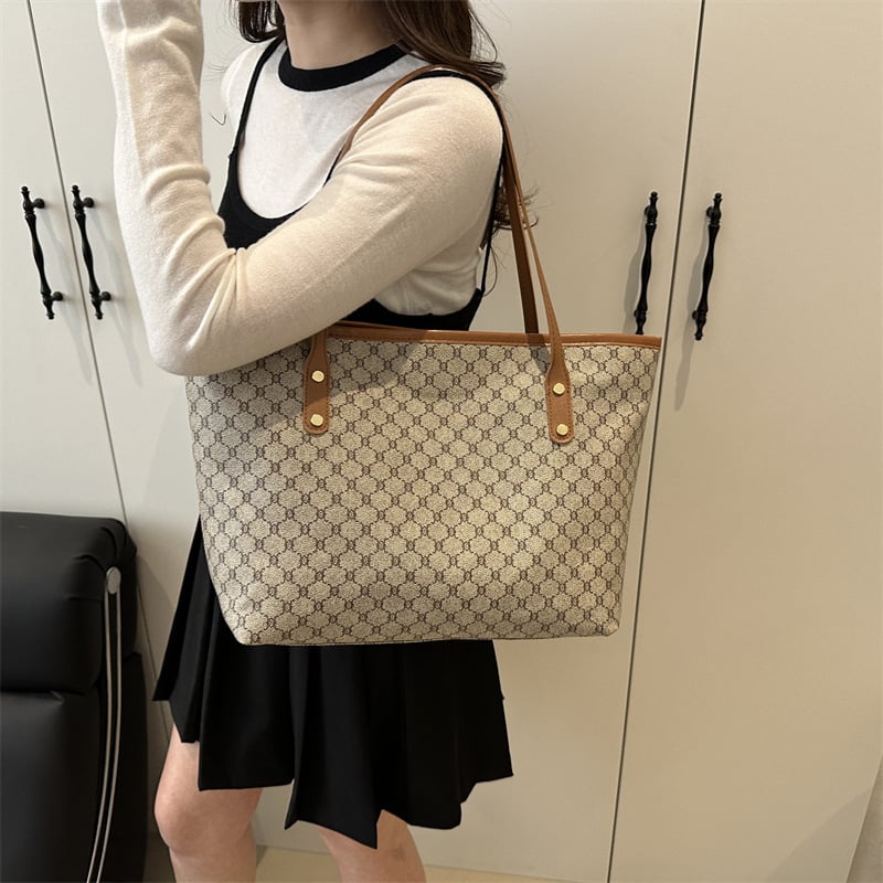 Ženska retro torba za rame s velikim kapacitetom – novi model, svestrana svakodnevna torba, PU materijal
