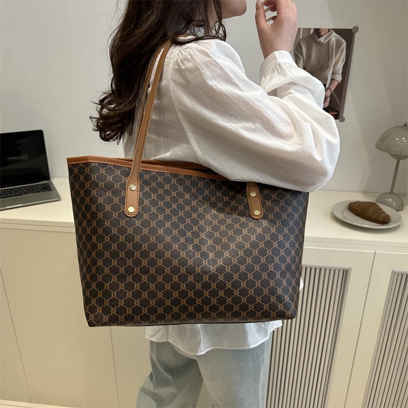 Ženska retro torba za rame s velikim kapacitetom – novi model, svestrana svakodnevna torba, PU materijal
