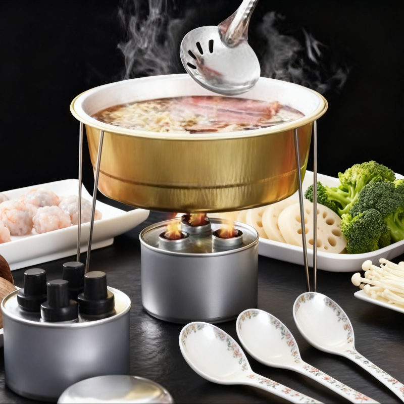 Suport rotund din folie de aluminiu, de unică folosință, pentru pește la grătar, barbecue și hot pot