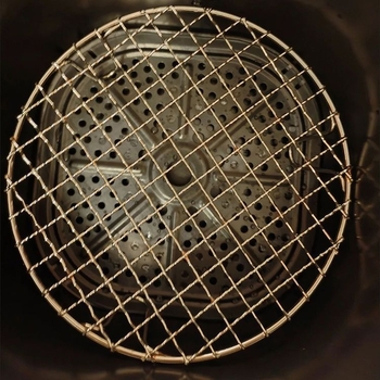 Grătar rotund din oțel inoxidabil 304, cu picioare, pentru infuzarea ceaiului, rumenirea cărnii, scurgerea uleiului, afumare, coacere și utilizare cu friteza cu aer