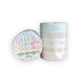 AGUGU bandă washi Glitter-Sand – inspirație coreeană pentru planificare DIY, bandă subțire, 2 m × 10 mm