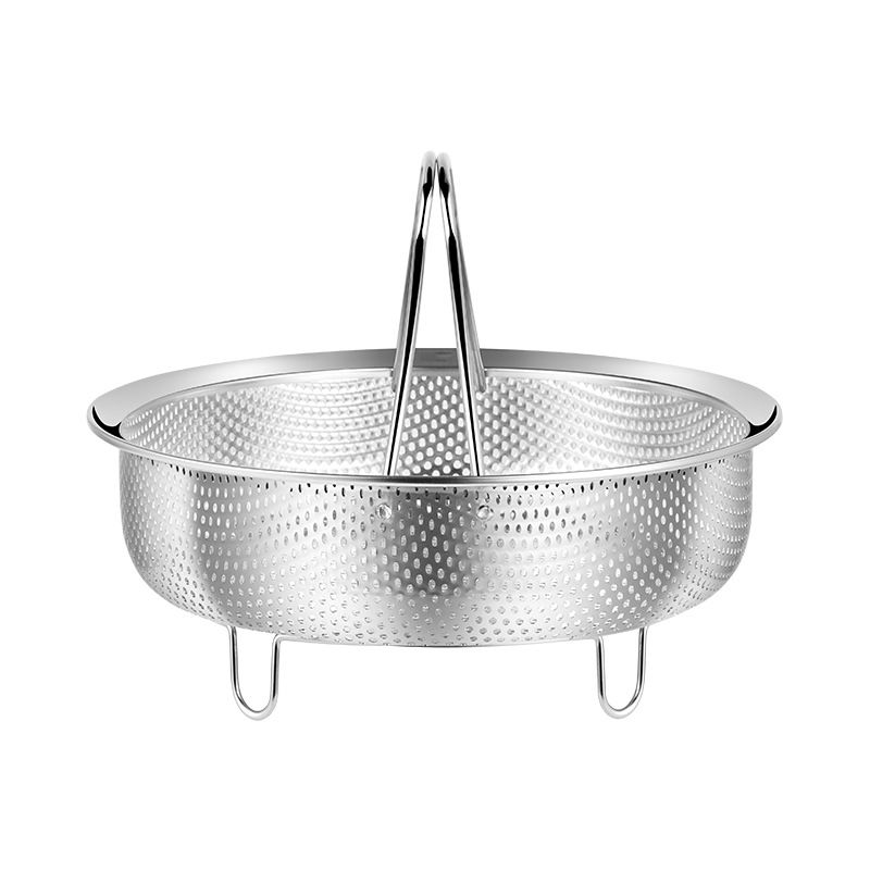 Raft de abur din oțel inoxidabil pentru orez cu separare a supei, utilizare casnică, cu mâner
