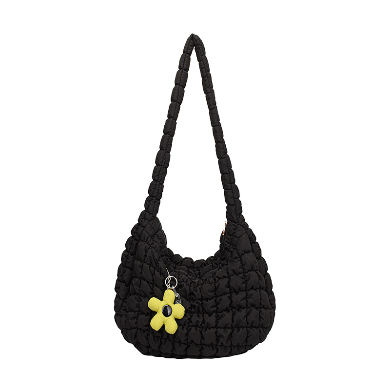 Torbica tote s plisiran uzorkom oblaka, velika kapaciteta, za svakodnevnu upotrebu preko ramena ili crossbody.