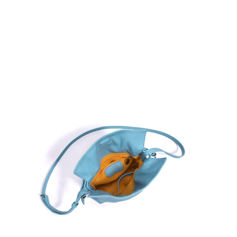 Ženska crossbody torbica od prave kože, mala kvadratna bucket torbica, jednobojna, s jednim remenom, magnetsko zatvaranje