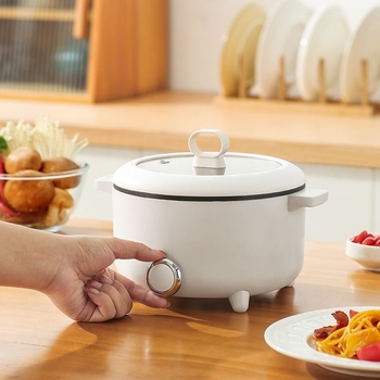 Oală electrică multifuncțională pentru uz casnic - aburire, fierbere, prăjire și sotare, cu interior antiaderent, compactă pentru cămin, oală mică pentru noodles