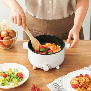 Oală electrică multifuncțională pentru uz casnic - aburire, fierbere, prăjire și sotare, cu interior antiaderent, compactă pentru cămin, oală mică pentru noodles