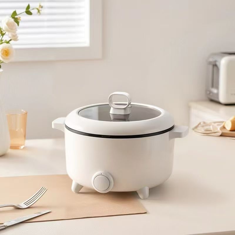 Oală electrică multifuncțională pentru uz casnic - aburire, fierbere, prăjire și sotare, cu interior antiaderent, compactă pentru cămin, oală mică pentru noodles