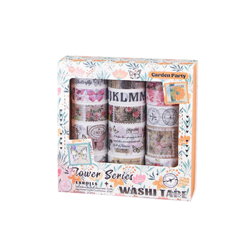 Seria Retro cu Plante și Flori: set de 18 role de bandă Washi pentru amenajare peisaje, decorarea jurnalului și materiale de fundal