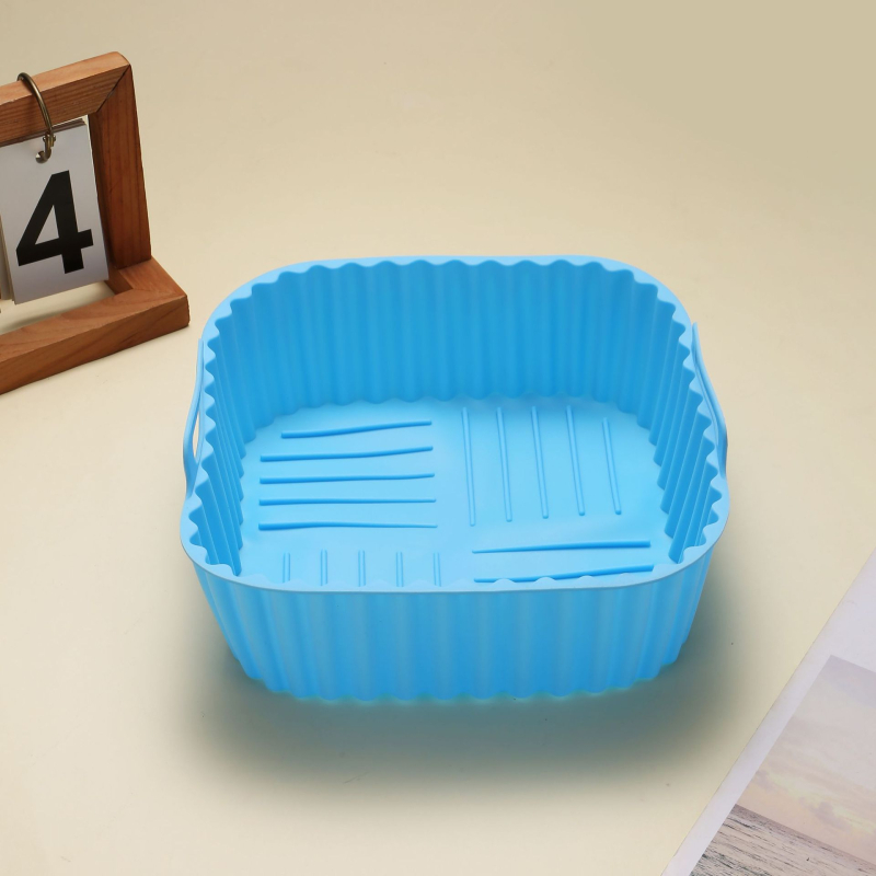 Tavă pătrată din silicon pentru friteuză cu aer