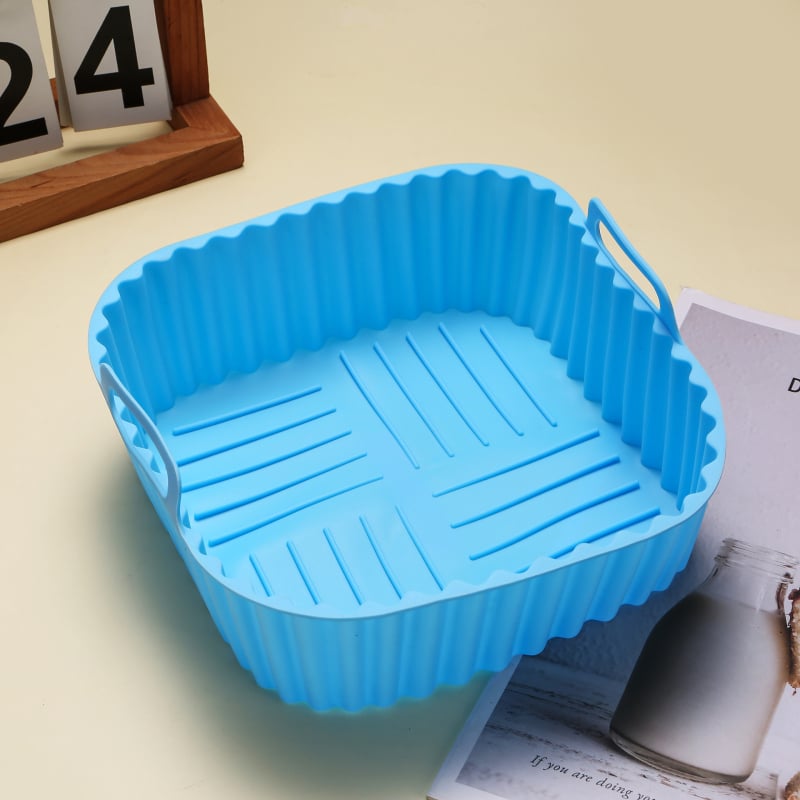 Tavă pătrată din silicon pentru friteuză cu aer