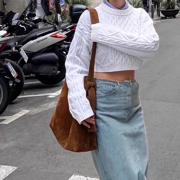 Torba preko ramena velikog kapaciteta, kanta-stil, smeđa mat završnica, za svakodnevno nošenje, svestrana