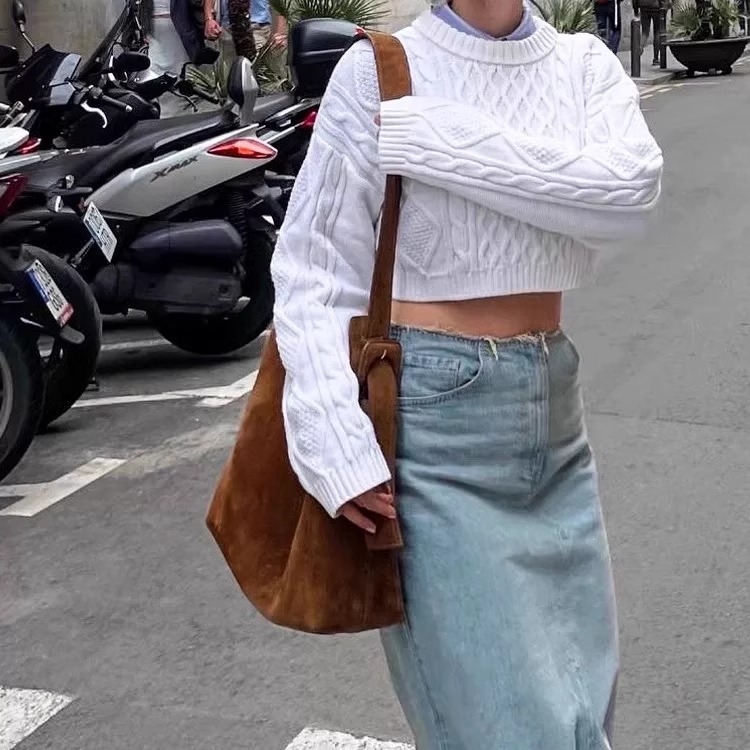 Torba preko ramena velikog kapaciteta, kanta-stil, smeđa mat završnica, za svakodnevno nošenje, svestrana