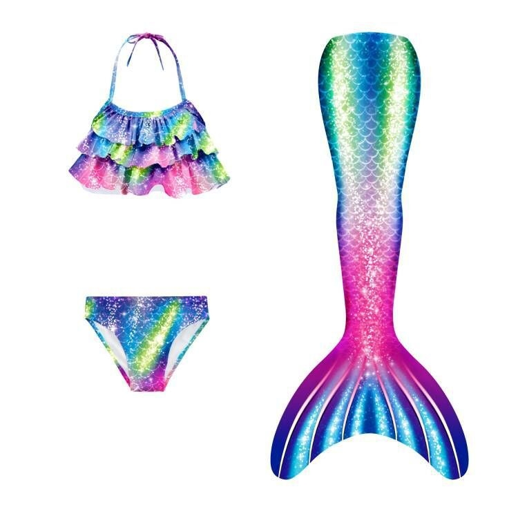 Ghnatygren serija kupaćih kostima sirena za djecu - trodijelni bikini za djevojčice