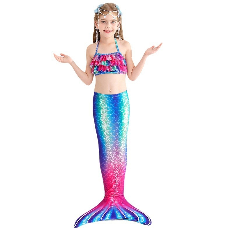 Ghnatygren serija kupaćih kostima sirena za djecu - trodijelni bikini za djevojčice