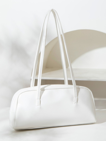 Ženska torba Boston za podlakticu, velika zapremina, baguette stil, urbano-minimalistički dizajn, sintetička koža
