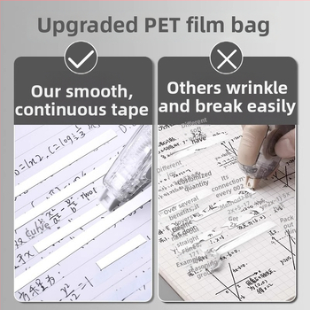 Deli VR130 bandă corectoare tip stilou cu miez înlocuibil, pentru elevi, capacitate mare, lățime miez 5 mm, carcasă verde/albastru/negru