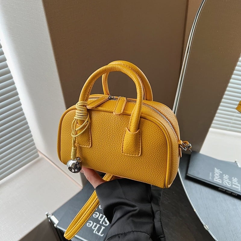 Boston ženska torba za nošenje preko ramena, proljeće 2026, moderna bowling torba s motivom lychee, crossbody torba