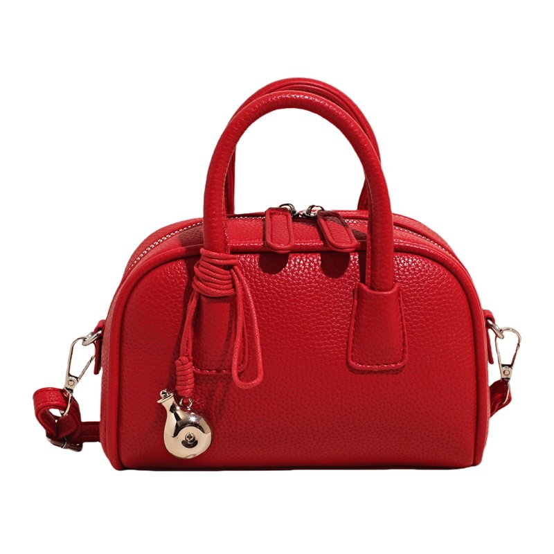 Boston ženska torba za nošenje preko ramena, proljeće 2026, moderna bowling torba s motivom lychee, crossbody torba