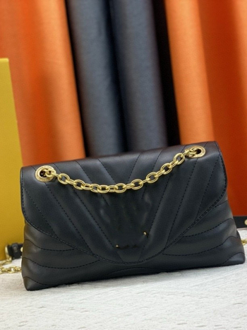 New Wave lančana torbica za žene, mala PVC crossbody torba s quiltiranim V uzorkom, L-stil