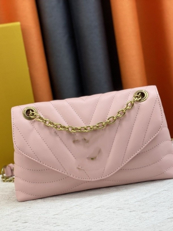 New Wave lančana torbica za žene, mala PVC crossbody torba s quiltiranim V uzorkom, L-stil