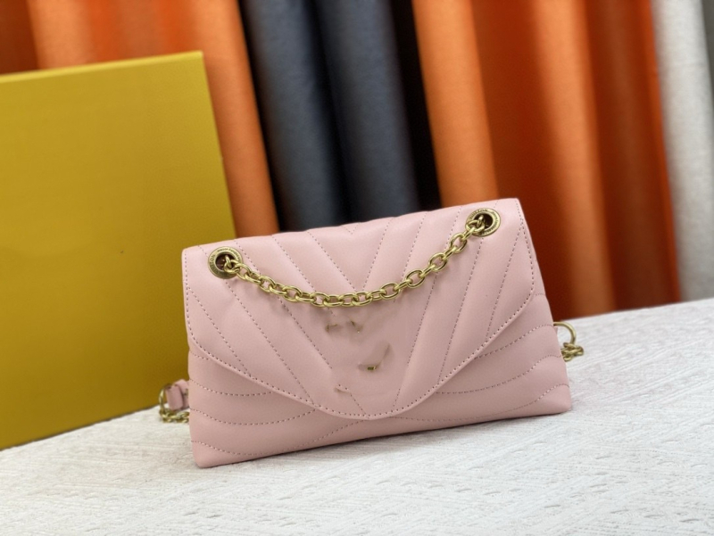 New Wave lančana torbica za žene, mala PVC crossbody torba s quiltiranim V uzorkom, L-stil