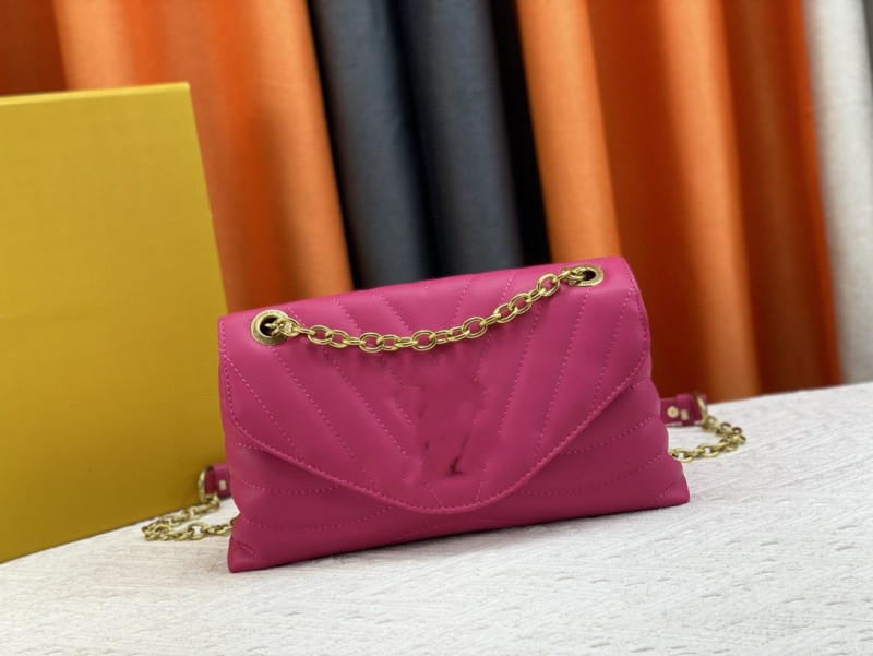 New Wave lančana torbica za žene, mala PVC crossbody torba s quiltiranim V uzorkom, L-stil