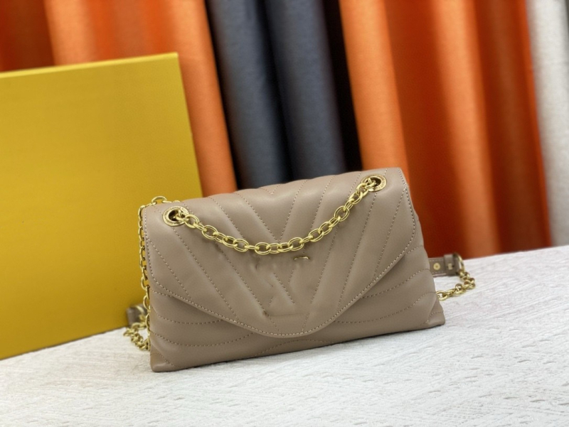 New Wave lančana torbica za žene, mala PVC crossbody torba s quiltiranim V uzorkom, L-stil