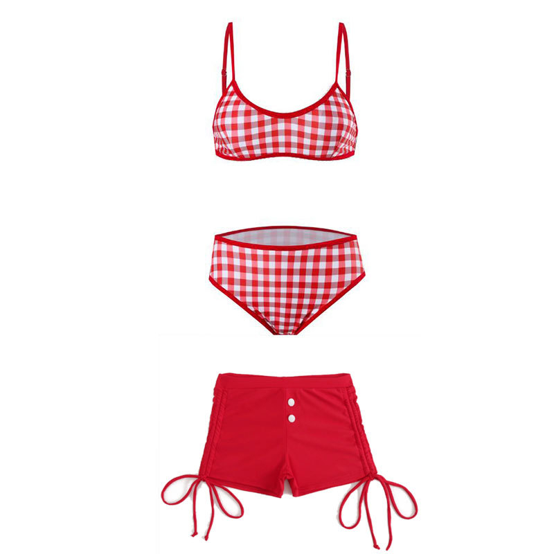 Ženski kupaći kostim 2024, Dopamin stil, četverodjelni split bikini set, konzervativan, dugi rukavi, za termalne izvore