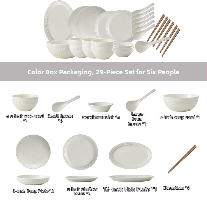 Reliefový anglický set riadu – porcelán Night Sakura ružová, misky na ryžu a polievku, taniere a paličky, 11 dielov, Nordic štýl