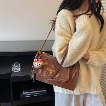 2026 nova retro Maillard stil crossbody torba s velikim kapacitetom, korejskog stila torba za ramena