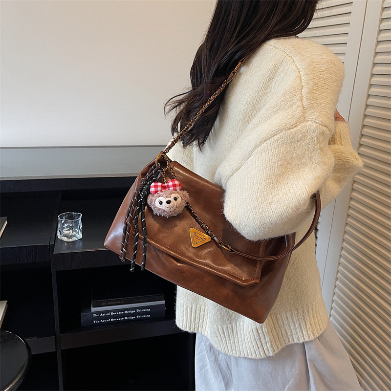 2026 nova retro Maillard stil crossbody torba s velikim kapacitetom, korejskog stila torba za ramena