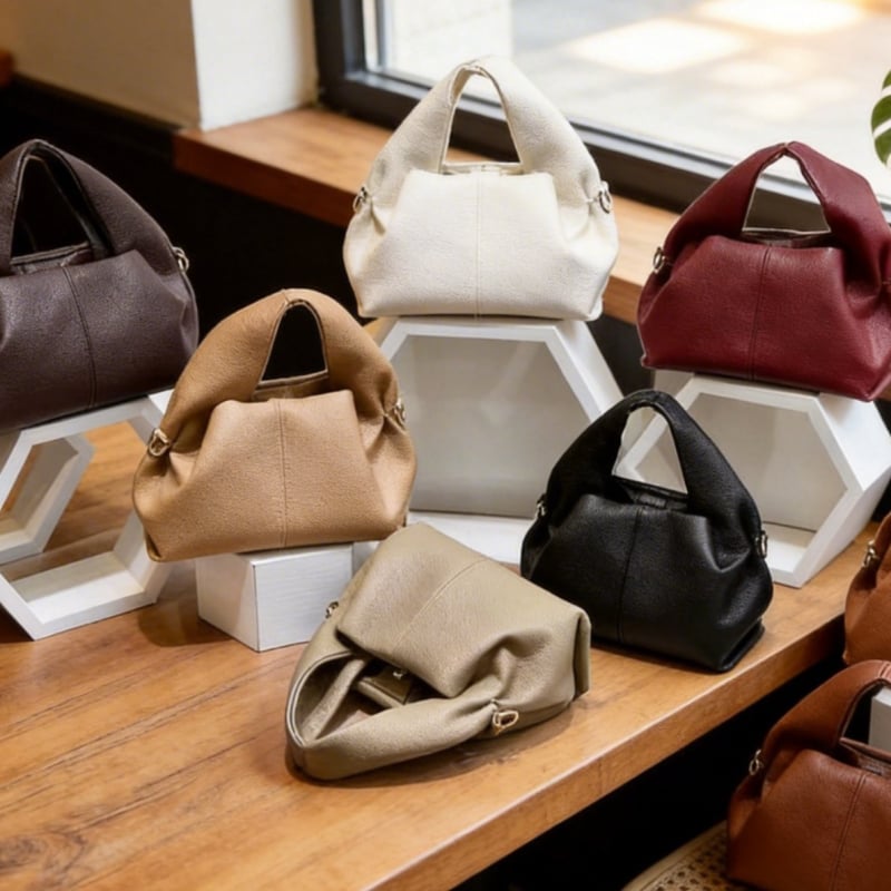 Cloud Bag PU ženska torba za rame, crossbody, srednja veličina, jednobojna