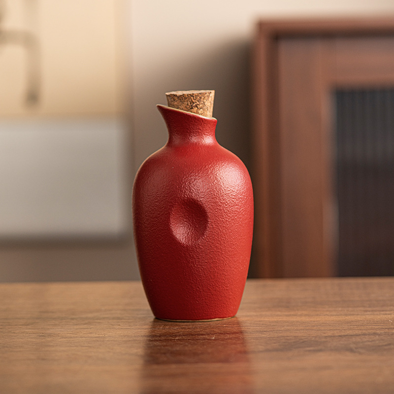 Recipient ceramic pentru sake în stil japonez, design vintage, dispenser de băuturi și pahare pentru shochu