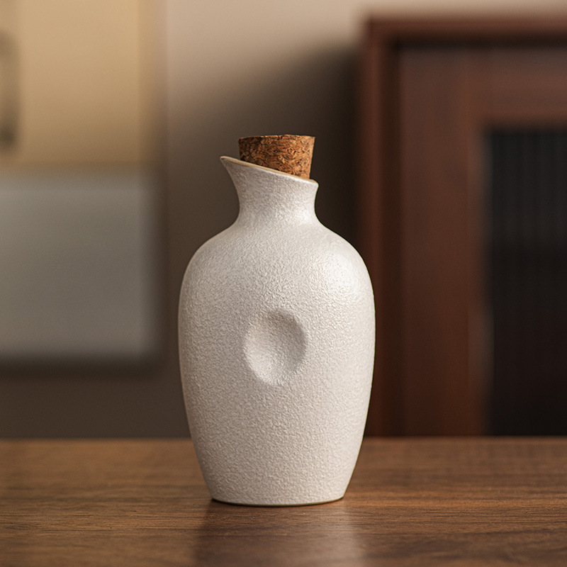 Recipient ceramic pentru sake în stil japonez, design vintage, dispenser de băuturi și pahare pentru shochu