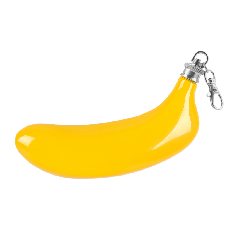 Flacon de vin din oțel inoxidabil, în formă de banană, 5 oz, portabil pentru exterior