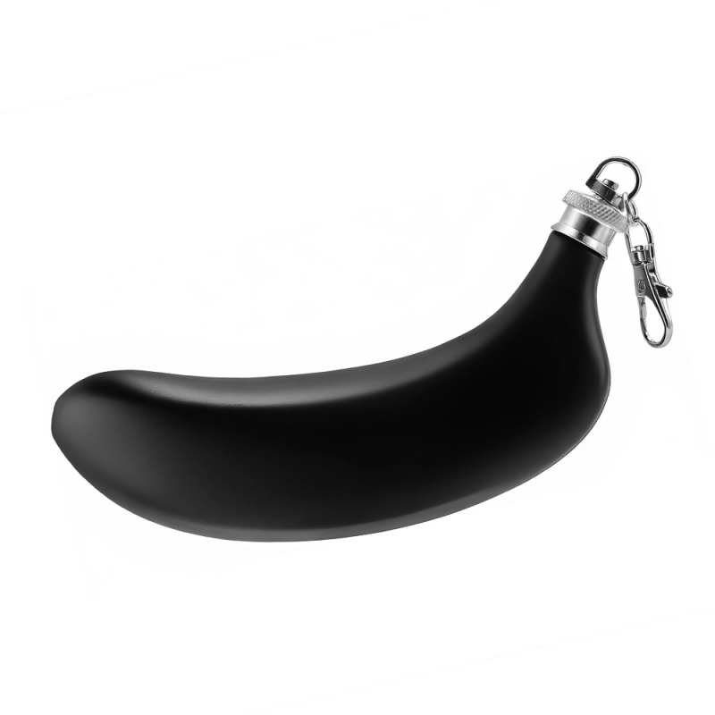 Flacon de vin din oțel inoxidabil, în formă de banană, 5 oz, portabil pentru exterior