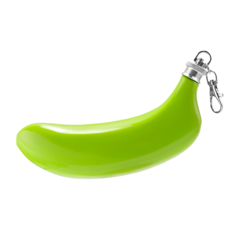 Flacon de vin din oțel inoxidabil, în formă de banană, 5 oz, portabil pentru exterior