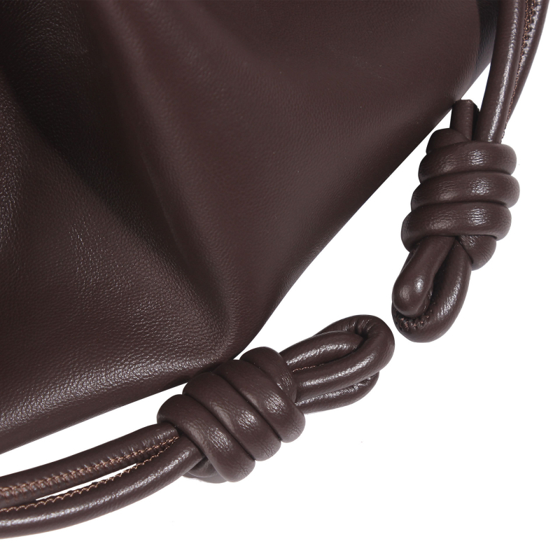 Luojia Flamenco Cloud torbica s šnurlom, bucket stil, kožna, srednje veličine, za rame ili crossbody